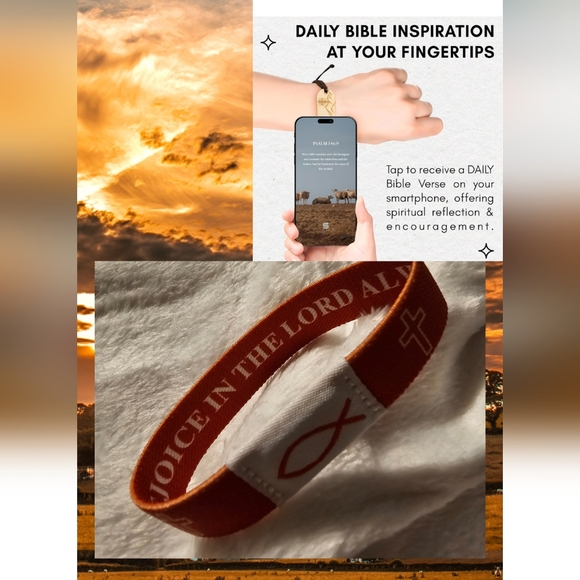 #25 Daily Bible Verse  Bracelet with Inspirational Message - Picture 1 of 3